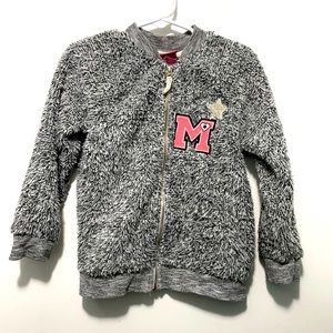 Minnie Mouse Sherpa Varsity Zip Up